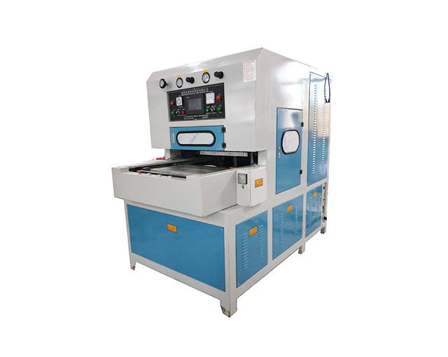 What is the function of the protective device during the operation of the embossing machine equipment?